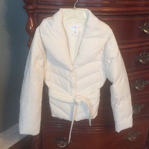 White House|Black Market Puffer Off-White Jacket